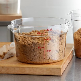 Cambro 12 Qt. Clear Round Polycarbonate Food Storage Container RFSCW12135 - 6/Case Cambro 12 Qt. Clear Round Polycarbonate Food Storage Container RFSCW12135 - 6/Case