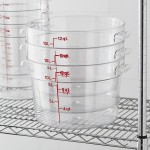 Cambro 12 Qt. Clear Round Polycarbonate Food Storage Container RFSCW12135 - 6/Case