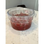 Cambro 12 Qt. Clear Round Polycarbonate Food Storage Container RFSCW12135 - 6/Case