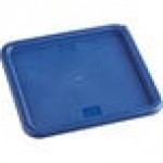 Choice 12, 18, and 22 Qt. Blue Square Polypropylene Food Storage Container Lid Choice 12, 18, and 22 Qt. Blue Square Polypropylene Food Storage Container Lid