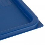 Choice 12, 18, and 22 Qt. Blue Square Polypropylene Food Storage Container Lid Choice 12, 18, and 22 Qt. Blue Square Polypropylene Food Storage Container Lid