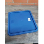 Choice 12, 18, and 22 Qt. Blue Square Polypropylene Food Storage Container Lid Choice 12, 18, and 22 Qt. Blue Square Polypropylene Food Storage Container Lid