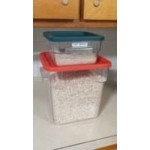 Choice 12, 18, and 22 Qt. Blue Square Polypropylene Food Storage Container Lid Choice 12, 18, and 22 Qt. Blue Square Polypropylene Food Storage Container Lid