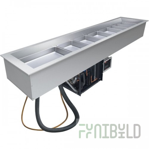 Hatco CWBP-S4 Four Pan Slim Drop-In Refrigerated Cold Food Well - 120V