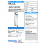 Continental Refrigerator 1RSES-N-SS 18 Continental Refrigerator 1RSES-N-SS 18