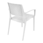 Siesta Capri White Wickerlook Resin Outdoor Dining Arm Chair Siesta Capri White Wickerlook Resin Outdoor Dining Arm Chair