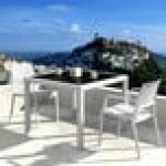 Siesta Capri White Wickerlook Resin Outdoor Dining Arm Chair Siesta Capri White Wickerlook Resin Outdoor Dining Arm Chair