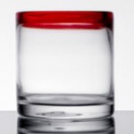 Libbey 92302 Aruba 12 oz. Customizable Rocks / Old Fashioned Glass with Cobalt Blue Rim - 12/Case