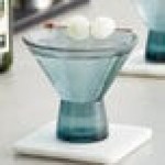 Acopa Pangea 8.5 oz. Blue Martini Glass - 12/Case