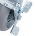 Lavex Swivel Plate Caster with Brake for Locking Housekeeping Carts Lavex Swivel Plate Caster with Brake for Locking Housekeeping Carts