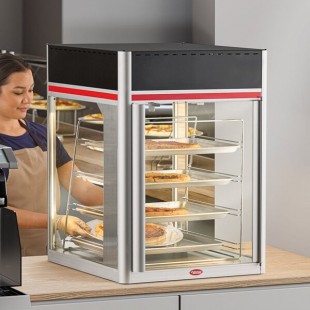 Hatco FSDT-2X Flav-R-Savor Tall Two Door Holding and Display Cabinet with Four Tier Pan Rack Hatco FSDT-2X Flav-R-Savor Tall Two Door Holding and Display Cabinet with Four Tier Pan Rack