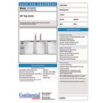 Continental Refrigerator KC90NSS Double Tap Kegerator Beer Dispenser - Stainless Steel, (4) 1/2 Keg Capacity