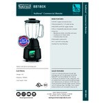 Waring BB180X NuBlend 2-Speed Commercial Blender with 44 oz. Polycarbonate Container - 120V Waring BB180X NuBlend 2-Speed Commercial Blender with 44 oz. Polycarbonate Container - 120V
