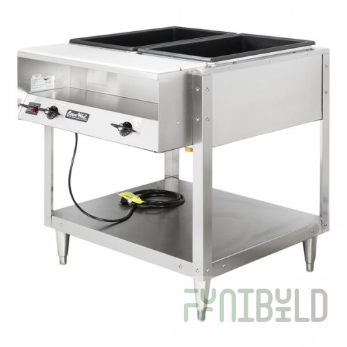 Vollrath 38102 ServeWell® Electric Two Pan Hot Food Table 120V - Sealed Well