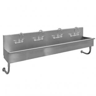 Advance Tabco 19-18-80-F 16-Gauge Stainless Steel Multi-Station Hand Sink with 5 Advance Tabco 19-18-80-F 16-Gauge Stainless Steel Multi-Station Hand Sink with 5