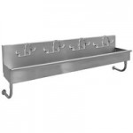 Advance Tabco 19-18-80-F 16-Gauge Stainless Steel Multi-Station Hand Sink with 5 Advance Tabco 19-18-80-F 16-Gauge Stainless Steel Multi-Station Hand Sink with 5