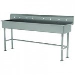 Advance Tabco 19-18-80-F 16-Gauge Stainless Steel Multi-Station Hand Sink with 5 Advance Tabco 19-18-80-F 16-Gauge Stainless Steel Multi-Station Hand Sink with 5