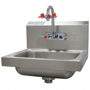 Advance Tabco 7-PS-55 Hand Sink with Emergency Eye Wash Attachment - 17 1/4