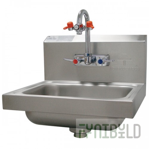 Advance Tabco 7-PS-55 Hand Sink with Emergency Eye Wash Attachment - 17 1/4
