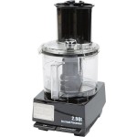 Waring WFP11S 2.5 Qt. Clear Batch Bowl Food Processor with Vegetable Prep Lid Chute and 4 Discs - 3/4 hp