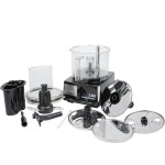 Waring WFP11S 2.5 Qt. Clear Batch Bowl Food Processor with Vegetable Prep Lid Chute and 4 Discs - 3/4 hp