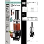 Waring WFP11S 2.5 Qt. Clear Batch Bowl Food Processor with Vegetable Prep Lid Chute and 4 Discs - 3/4 hp