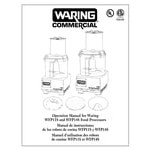 Waring WFP11S 2.5 Qt. Clear Batch Bowl Food Processor with Vegetable Prep Lid Chute and 4 Discs - 3/4 hp