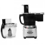 Waring WFP11S 2.5 Qt. Clear Batch Bowl Food Processor with Vegetable Prep Lid Chute and 4 Discs - 3/4 hp