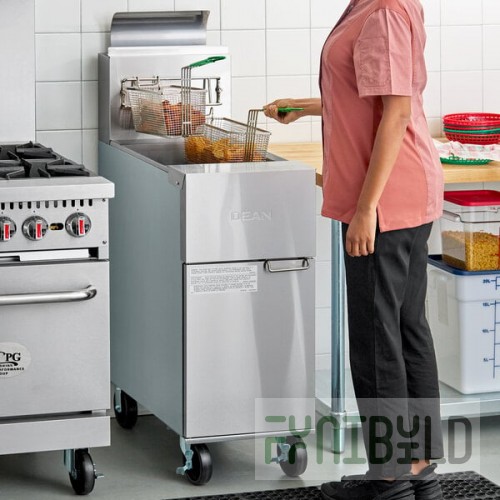 Dean by Frymaster GF40 Open Pot Natural Gas Floor Fryer 50 lb. - 122,000 BTU