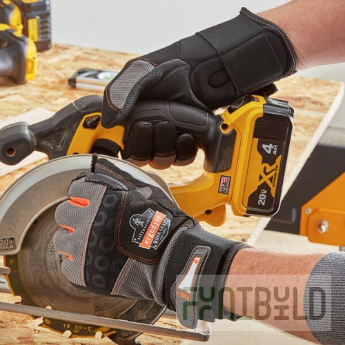 Ergodyne 17736 ProFlex 9012 ANSI/ISO-Certified Anti-Vibration Gloves with Wrist Support - 2XL