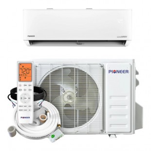 Pioneer Quantum Hyperformance WYT-25 WYT009GLSI25RH High Wall-Mounted Ductless Mini Split AC / Heat Pump System - 25 SEER2, 9,000/9,500 BTU, 208-230V