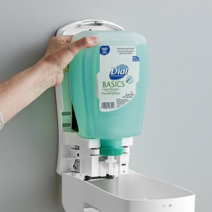 Dial DIA16722 Basics Hypoallergenic FIT Universal Touch-Free 1 Liter Foaming Hand Wash Refill - 3/Case Dial DIA16722 Basics Hypoallergenic FIT Universal Touch-Free 1 Liter Foaming Hand Wash Refill - 3/Case