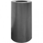 Witt Industries AL18-CLR 24 Gallon Aluminum Satin Clear Finish Round Indoor Decorative Trash Can Witt Industries AL18-CLR 24 Gallon Aluminum Satin Clear Finish Round Indoor Decorative Trash Can