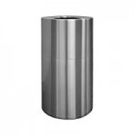 Witt Industries AL18-CLR 24 Gallon Aluminum Satin Clear Finish Round Indoor Decorative Trash Can Witt Industries AL18-CLR 24 Gallon Aluminum Satin Clear Finish Round Indoor Decorative Trash Can