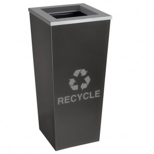 Ex-Cell Kaiser RC-MTR-1 HCCL Metro Collection 18 Gallon Hammered Charcoal Single Stream Tapered Square Recycling Bin Ex-Cell Kaiser RC-MTR-1 HCCL Metro Collection 18 Gallon Hammered Charcoal Single Stream Tapered Square Recycling Bin