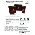 Ex-Cell Kaiser RC-MTR-1 HCCL Metro Collection 18 Gallon Hammered Charcoal Single Stream Tapered Square Recycling Bin
