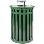 Witt Industries M3601-FTL-GN Green Steel Flat Top Lid for Oakley Series 36 Gallon Outdoor Decorative Trash Can Witt Industries M3601-FTL-GN Green Steel Flat Top Lid for Oakley Series 36 Gallon Outdoor Decorative Trash Can