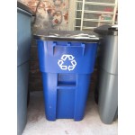 Rubbermaid® FG9W2700YEL 50 Gallon Yellow Wheeled Rectangular Trash Can with Lid Rubbermaid® FG9W2700YEL 50 Gallon Yellow Wheeled Rectangular Trash Can with Lid