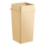 Lavex 50 Gallon Blue Square Recycling Can with Drop Shot Lid Lavex 50 Gallon Blue Square Recycling Can with Drop Shot Lid