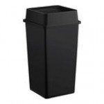Lavex 50 Gallon Blue Square Recycling Can with Drop Shot Lid Lavex 50 Gallon Blue Square Recycling Can with Drop Shot Lid
