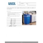 Lavex 50 Gallon Blue Square Recycling Can with Drop Shot Lid Lavex 50 Gallon Blue Square Recycling Can with Drop Shot Lid