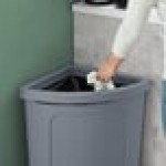 Lavex 21 Gallon Gray Corner Round Rim Top Trash Can Lid Lavex 21 Gallon Gray Corner Round Rim Top Trash Can Lid