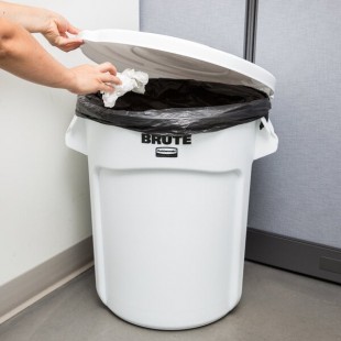 Rubbermaid® BRUTE 32 Gallon White Round Trash Can and Lid Rubbermaid® BRUTE 32 Gallon White Round Trash Can and Lid