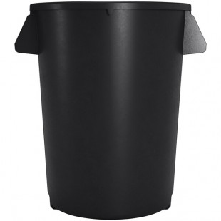 Carlisle 84103203 Bronco 32 Gallon Black Round Trash Can