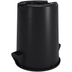 Carlisle 84103203 Bronco 32 Gallon Black Round Trash Can