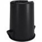 Carlisle 84103203 Bronco 32 Gallon Black Round Trash Can