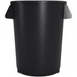 Carlisle 84103203 Bronco 32 Gallon Black Round Trash Can