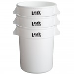Lavex 20 Gallon White Round Commercial Trash Can