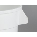 Lavex 20 Gallon White Round Commercial Trash Can