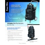 Powr-Flite PF56 20 Gallon Polyethylene Wet / Dry Vacuum with Toolkit Powr-Flite PF56 20 Gallon Polyethylene Wet / Dry Vacuum with Toolkit